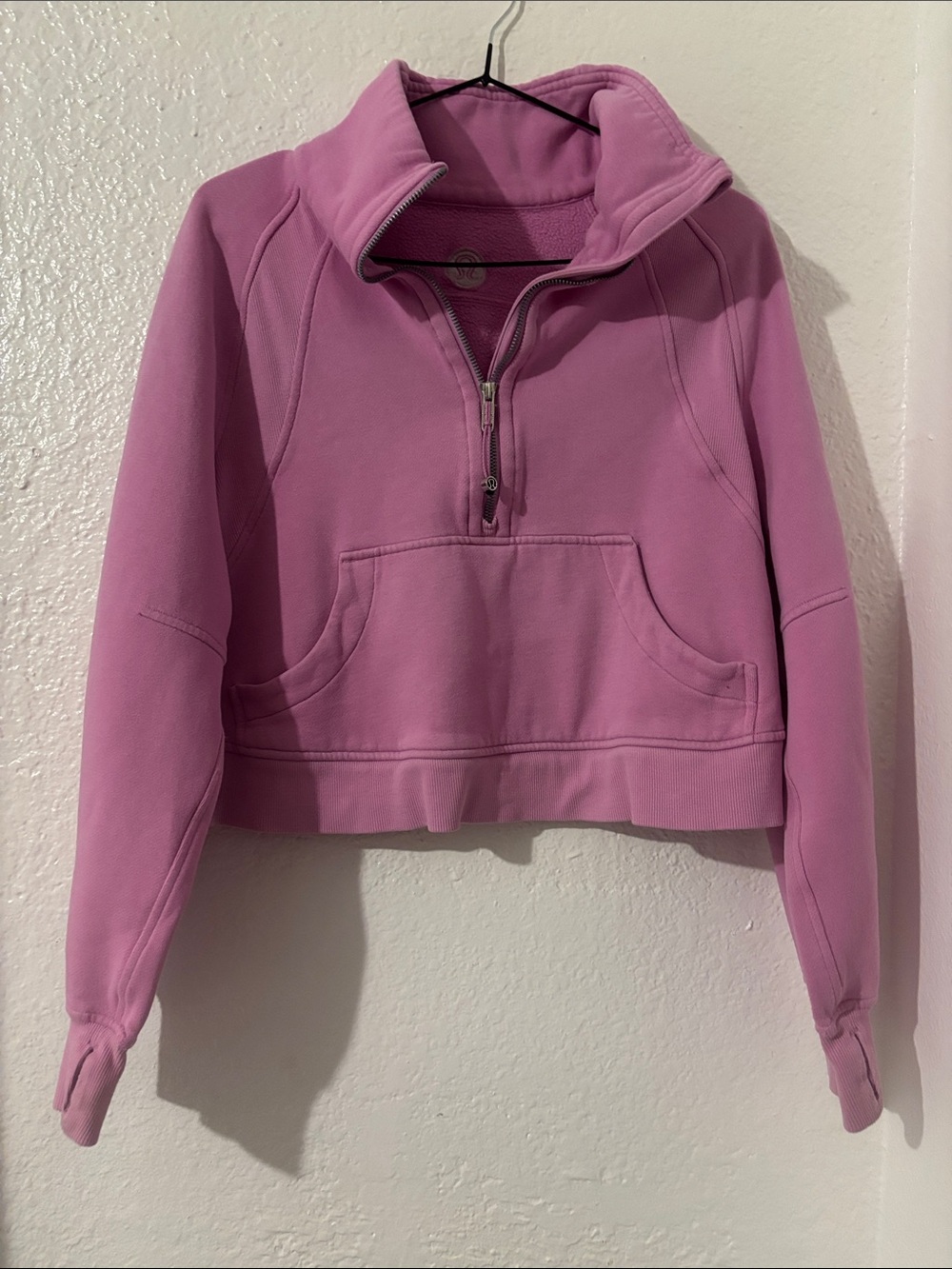 Lululemon Cropped Pink Scuba Jacket